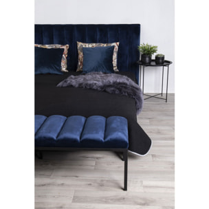 Tavolino d'appoggio Bastia in acciaio nero, ø47×50 cm