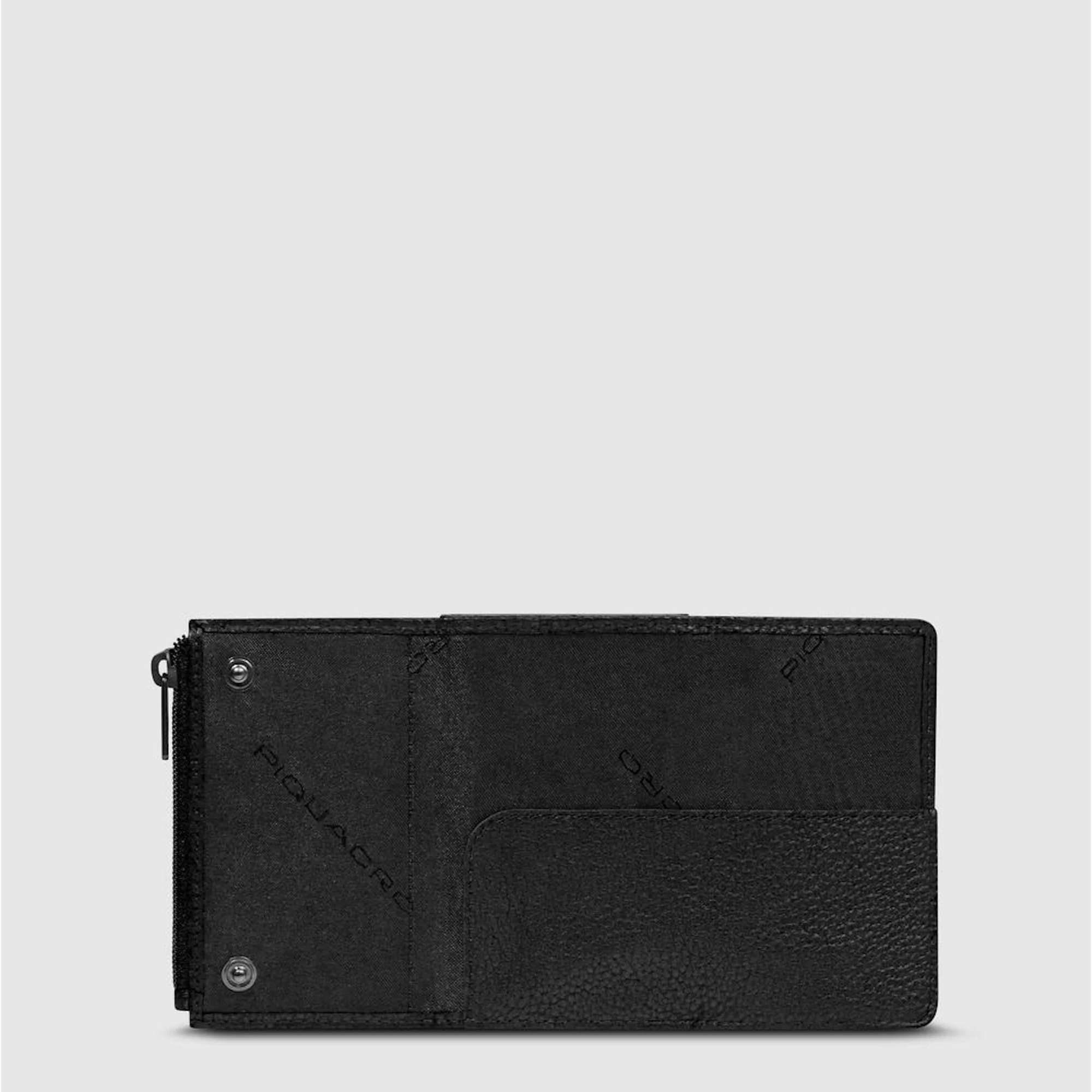 Piquadro Portafoglio compatto con portacarte automatico, porta monete e protezione RFID