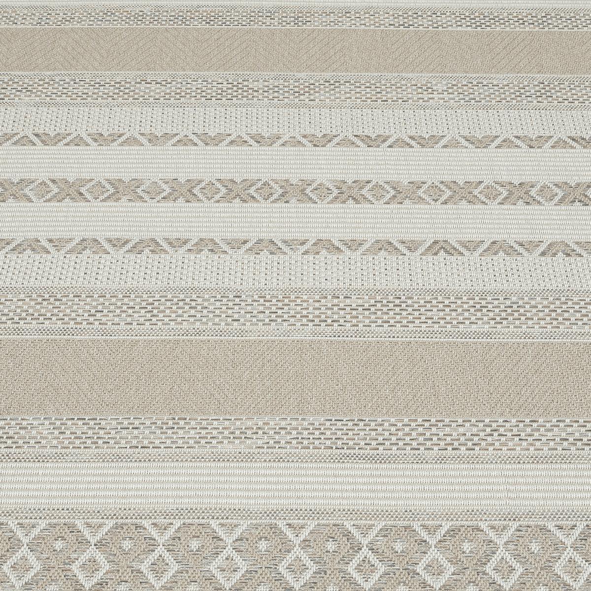 Tapis exterieur CANCUN EX Beige 120x160 en polypropylène doux et soyeux