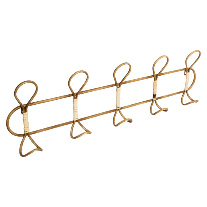 Patère métal doré 5 crochets