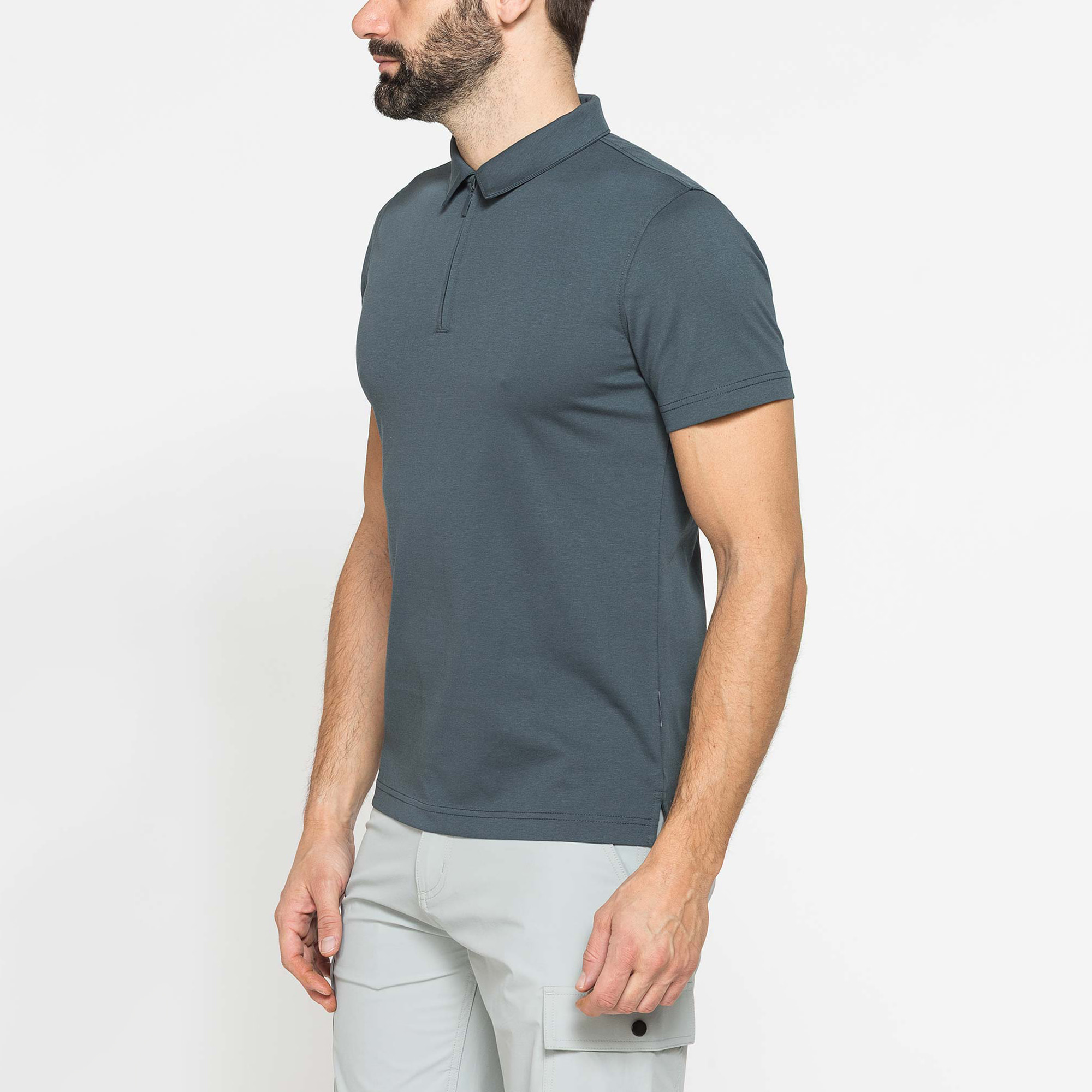 POLO UOMO IN TESSUTO ELASTICIZZATO NO STIRO