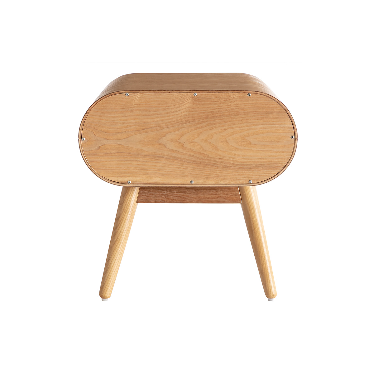 Table de chevet avec tiroir vintage bois clair L45 cm (lot de 2) BJORG