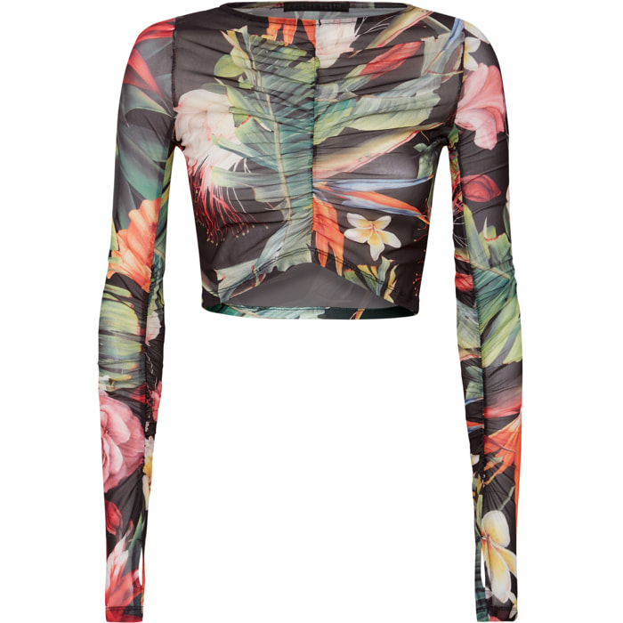 PHILIPP PLEIN Top de manga larga FLOWERS