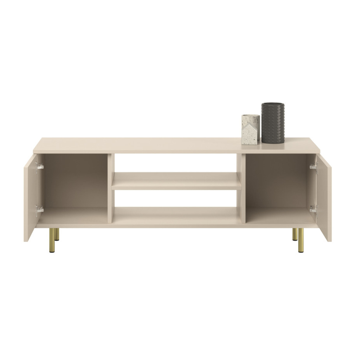 Mobile TV Focus cashmere con gambe dorate 155 cm