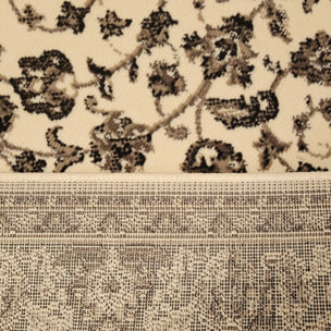 Tapis Ladi motif traditionnel oriental beige et noir