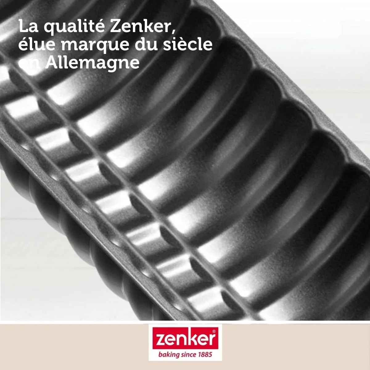 Moule à bûche de Noël 32 x 12,5 cm Zenker Black Metallic