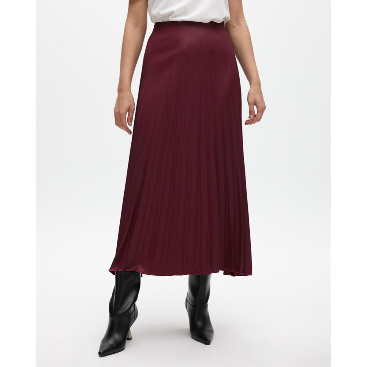 Gonna plissettata effetto cerato