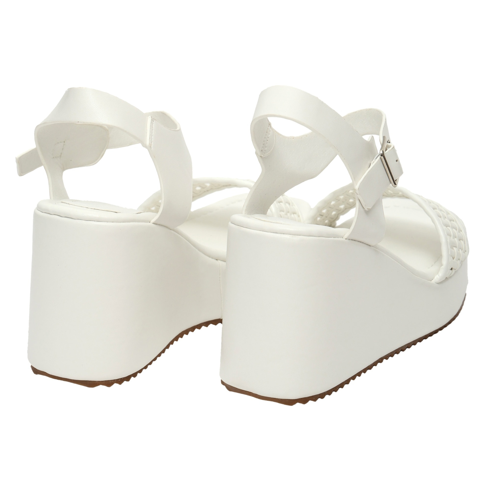 Sandali zeppa - tacco 9,50 cm - plateaux 3,0 cm