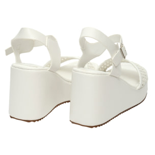 Sandali zeppa - tacco 9,50 cm - plateaux 3,0 cm