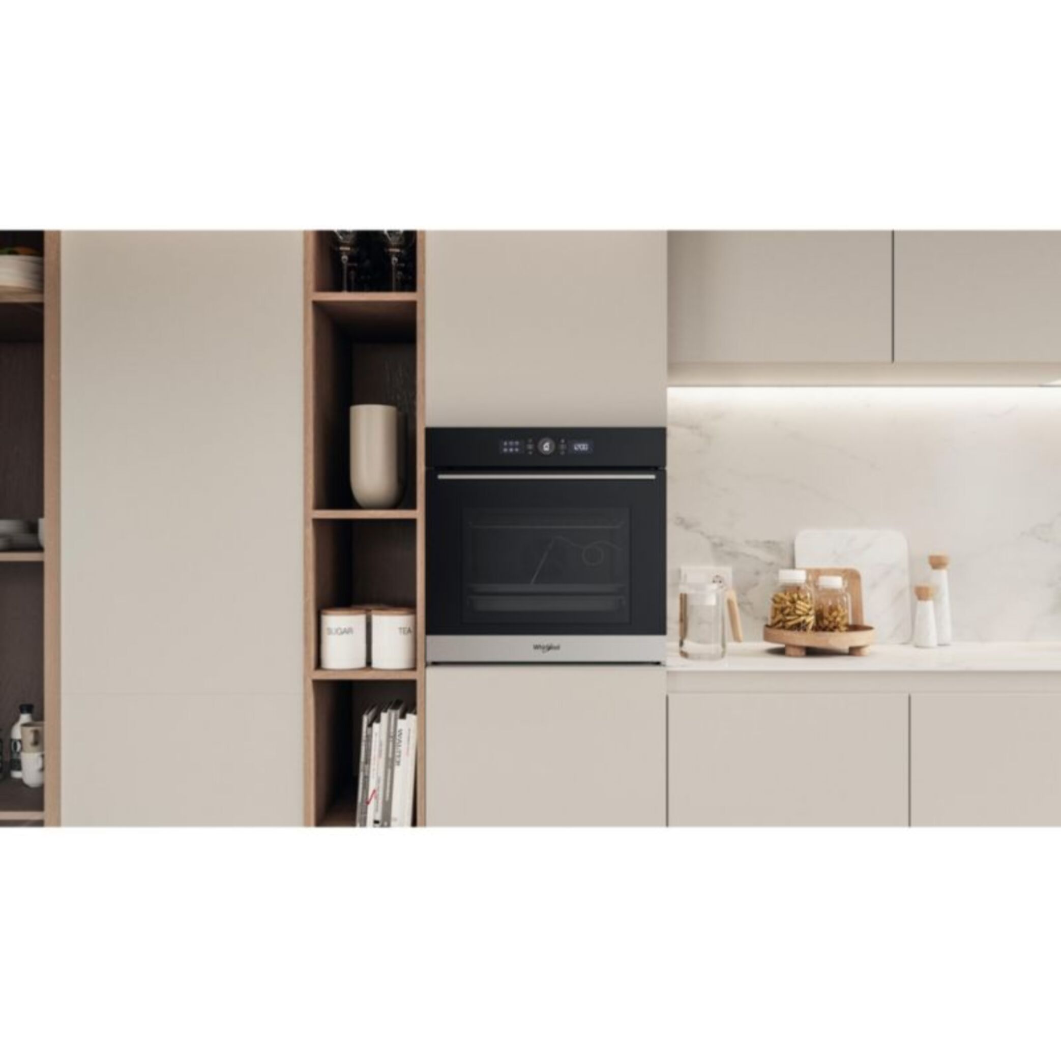 Four encastrable fonction vapeur WHIRLPOOL WOI5S8PM1SXAF - Pyrolyse - Chaleur tournante - Vapeur - Porte froide - Rails télescopiques