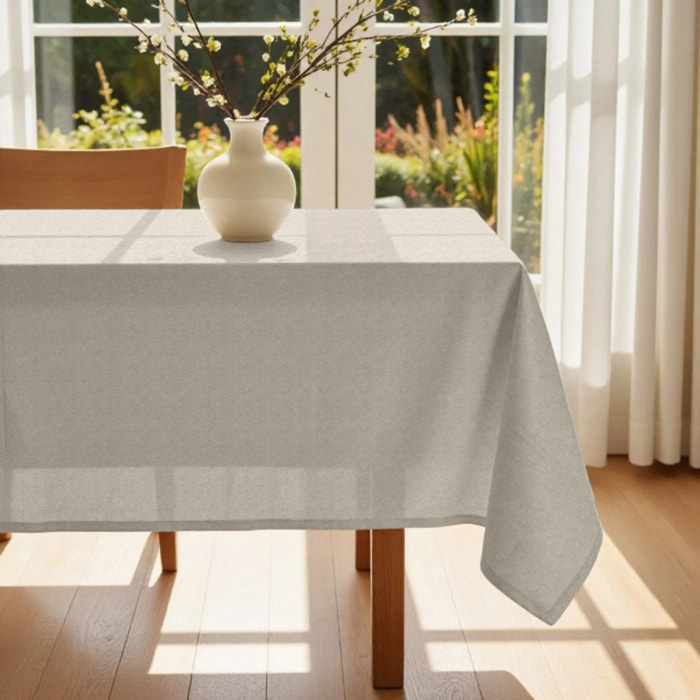Nappe en résine anti-taches XL Uni lin 101