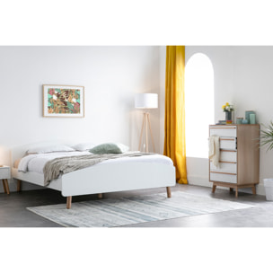 Commode chiffonnier - semainier scandinave 5 tiroirs L60 cm HELIA