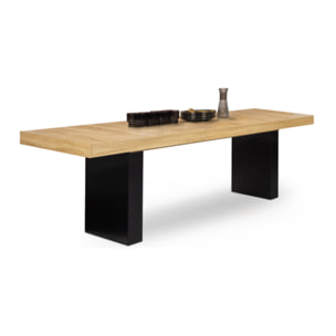 Table à manger extensible Marius - Bois - Noir
