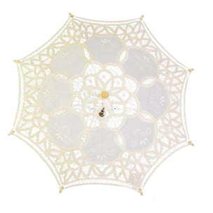 Ombrello in pizzo crema cmø60x4h44