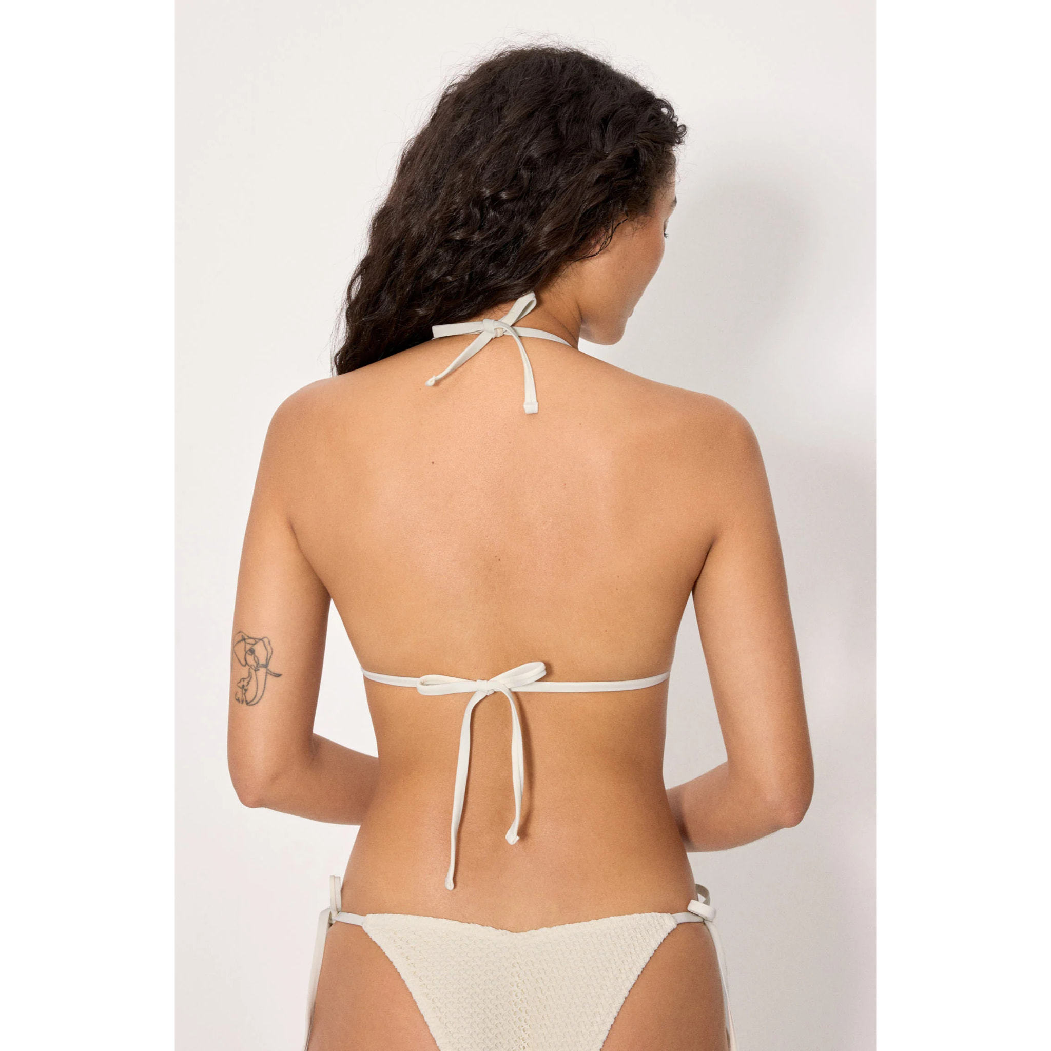 Top bikini a triangolo Beige