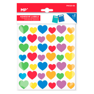 PACK 24 UNITA' ETICHETTE ADESIVE PERSONALIZZABILI DECORATE DESIGN CUORI (SET 2 UDS)