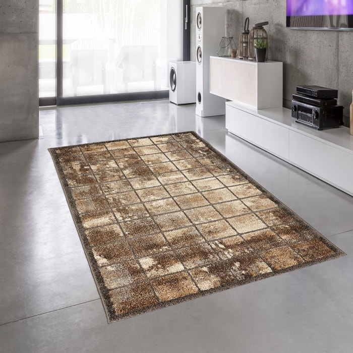 Tapis salon et chambre tissé motif géométrique REPE