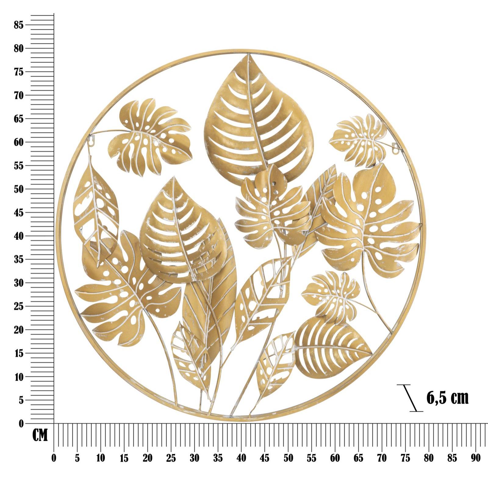 PANNELLO IN FERRO JUNGLE ROUND CHARME1921 DORATO