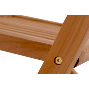 Table rectangulaire 8 chaises et 2 fauteuils en teck huilé NARRA