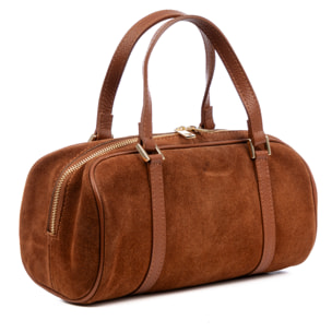 Barzio Bolso Tote Mujer.Piel auténtica Gamuza