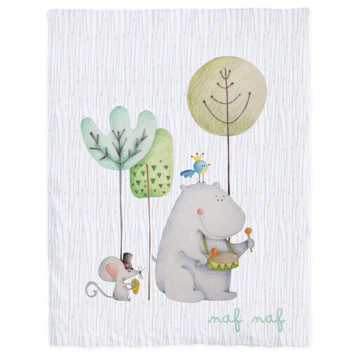 SET NORD+PROT 100% COT BORD RABBIT & MOON
