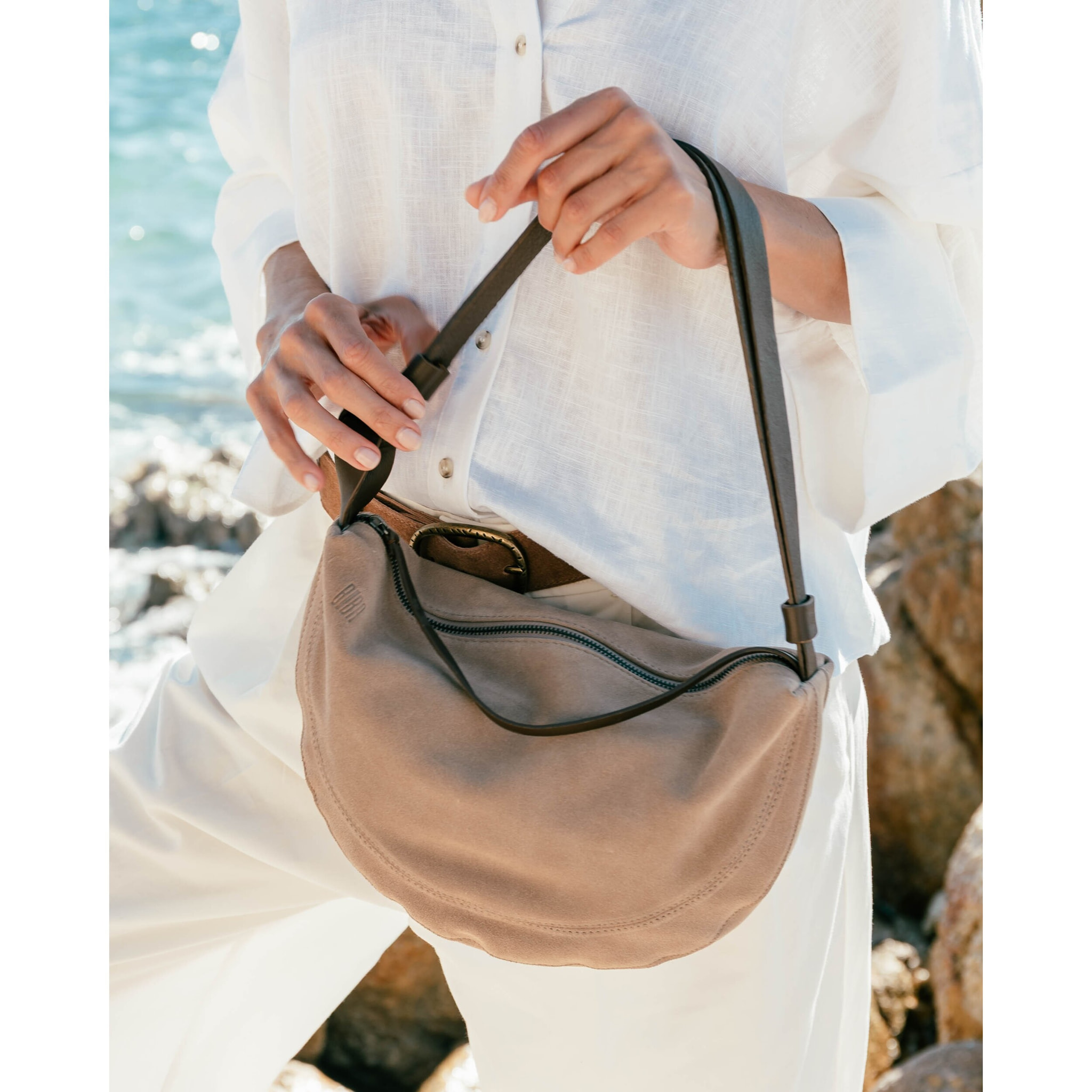Bolso de hombro BIBA Beaver de piel
