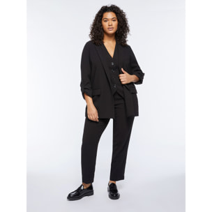 Fiorella Rubino - Blazer abierto por delante - Negro