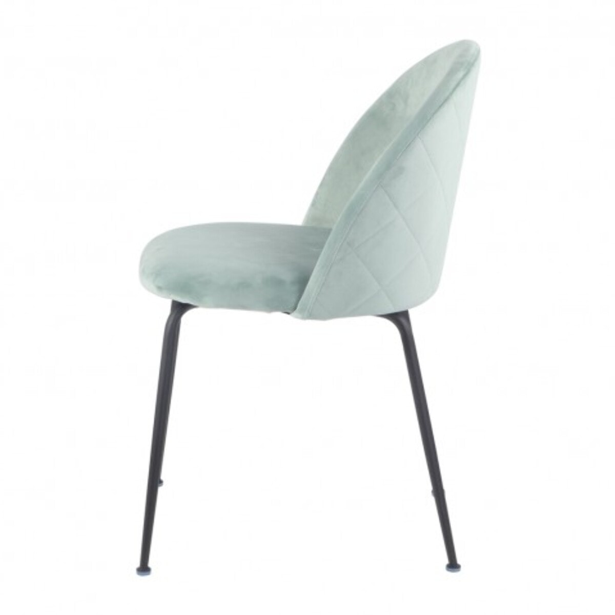 Chaise design en velours dossier capitonné - CLEA