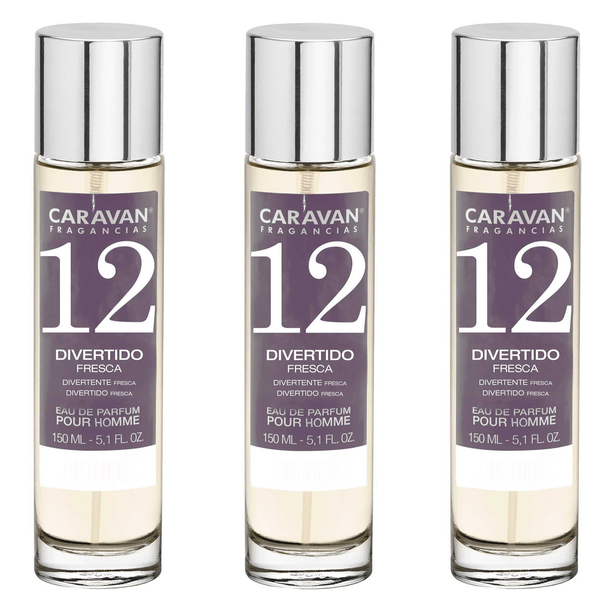 Caravan fragancias set de 3 frascos perfume de hombre nº12, de 150 ml