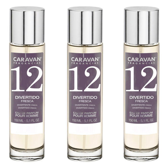 Caravan fragancias set de 3 frascos perfume de hombre nº12, de 150 ml