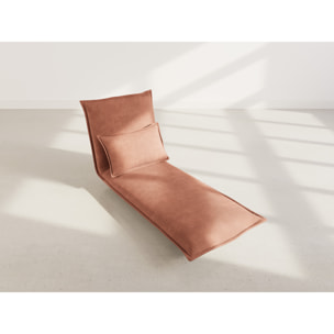 Candice - Banquette 1 place convertible clic-clac en velours côtelé - Terracotta