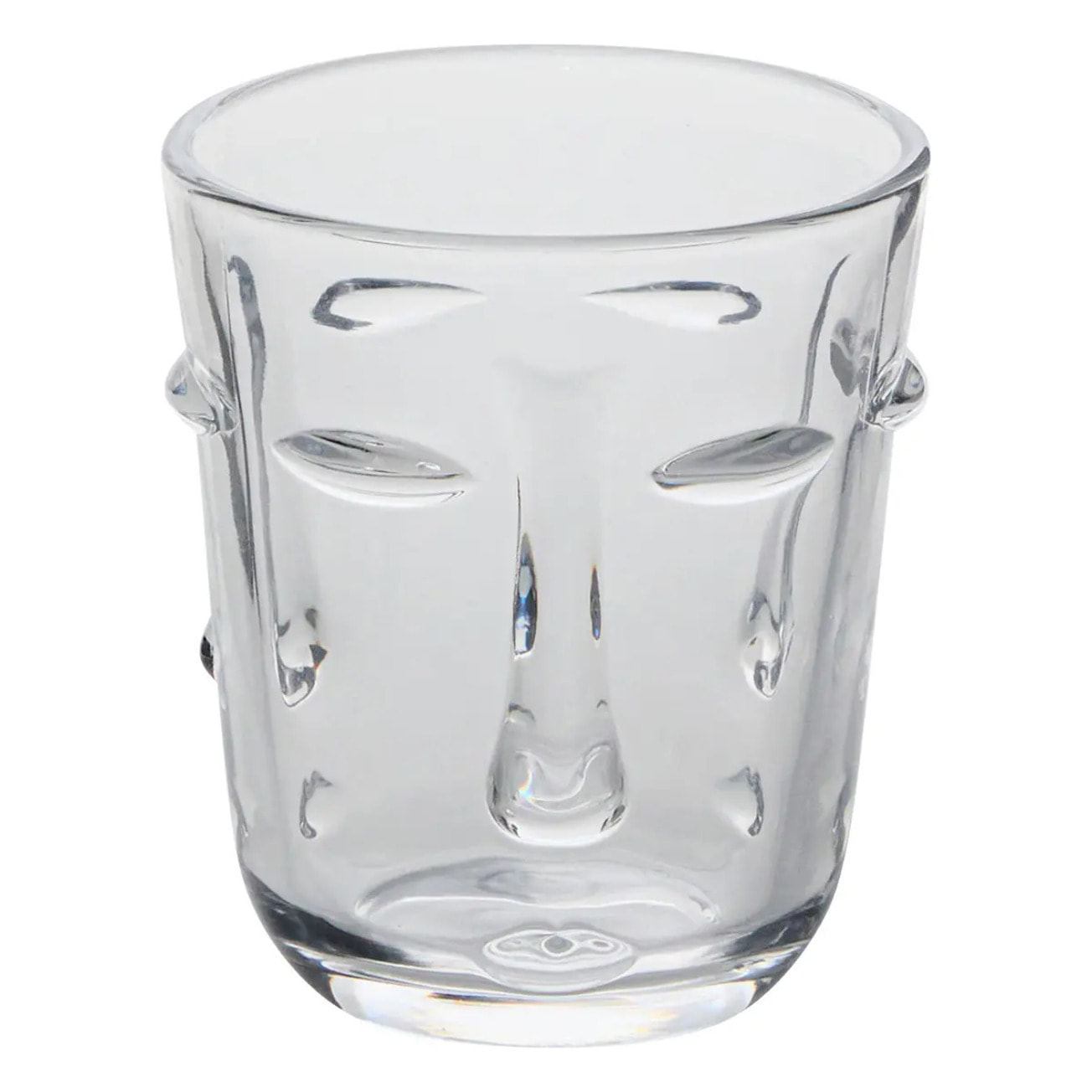Lot de 6 gobelets Visage transparent D8,5xH10cm