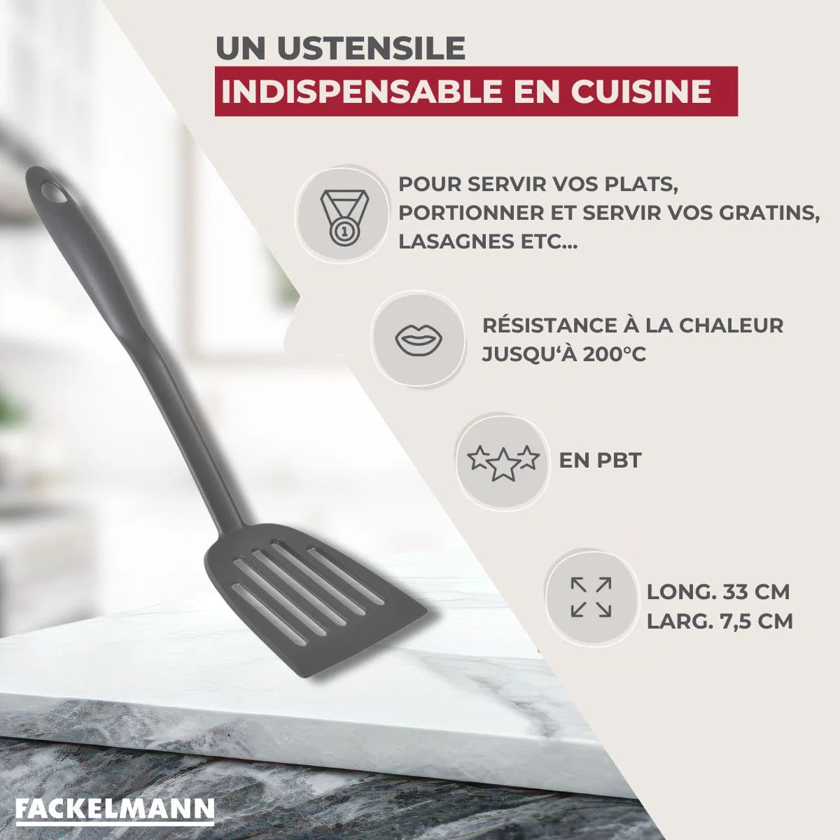 Pelle à servir 33 cm Fackelmann CLIP