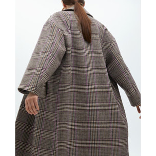 Cappotto di lana a quadri