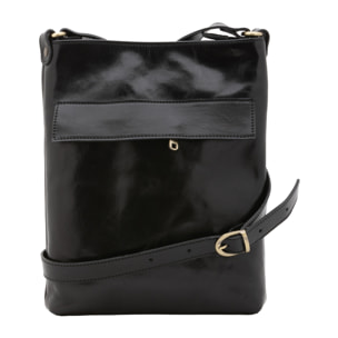 Borsa a tracolla  da uomo In Vera pelle Made in Italy 26x34x5 cm