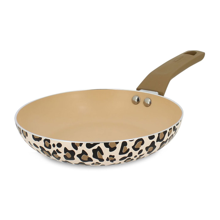 Poêle en aluminium 20cm motif léopard - tous feux LEOPARD