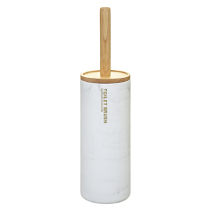 Brosse wc  - Effet marbre - Blanc