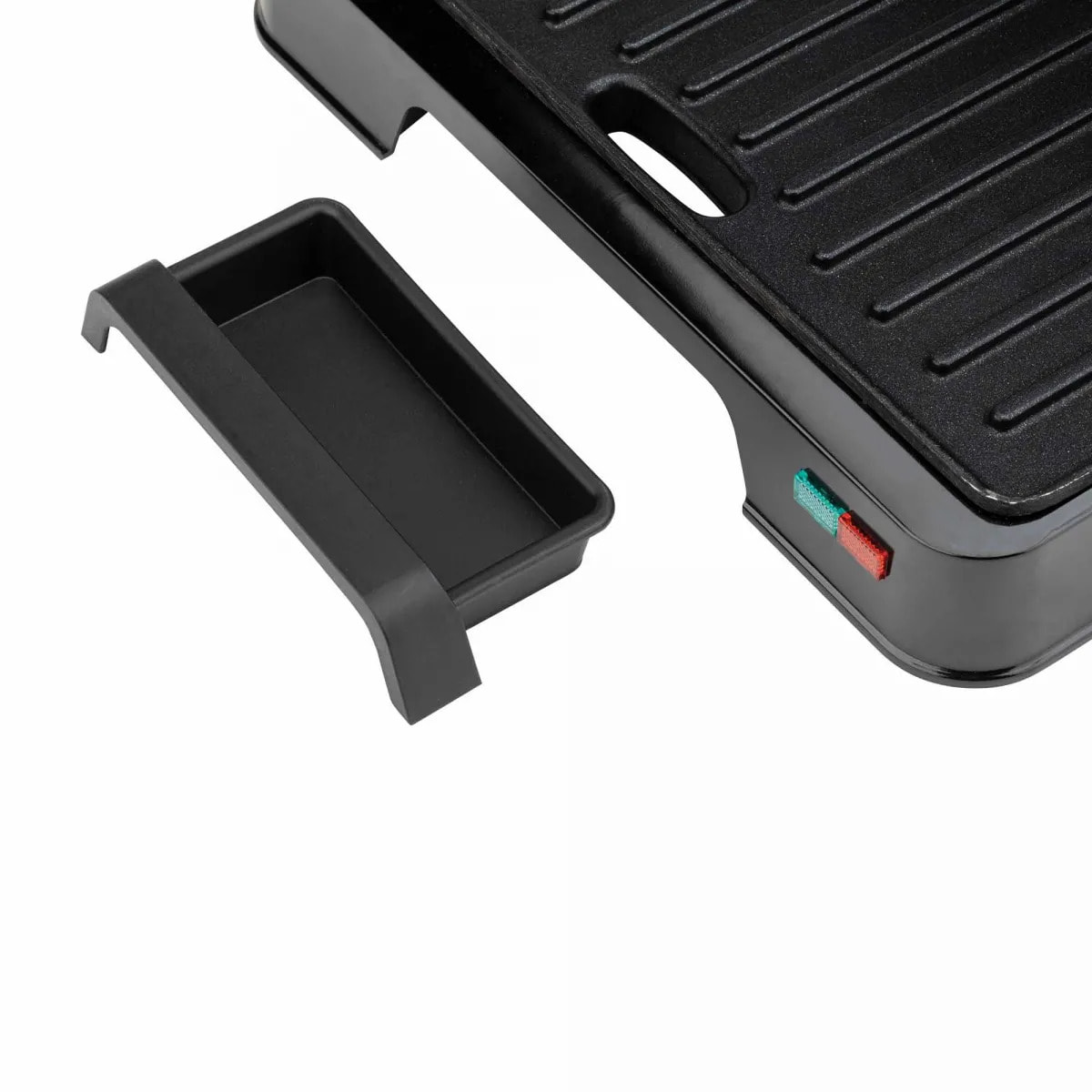 Parrilla eléctrica grill JATA JEGR1124 con placas rayadas (23 x 14,5 cm) antiadherentes. 1000 W