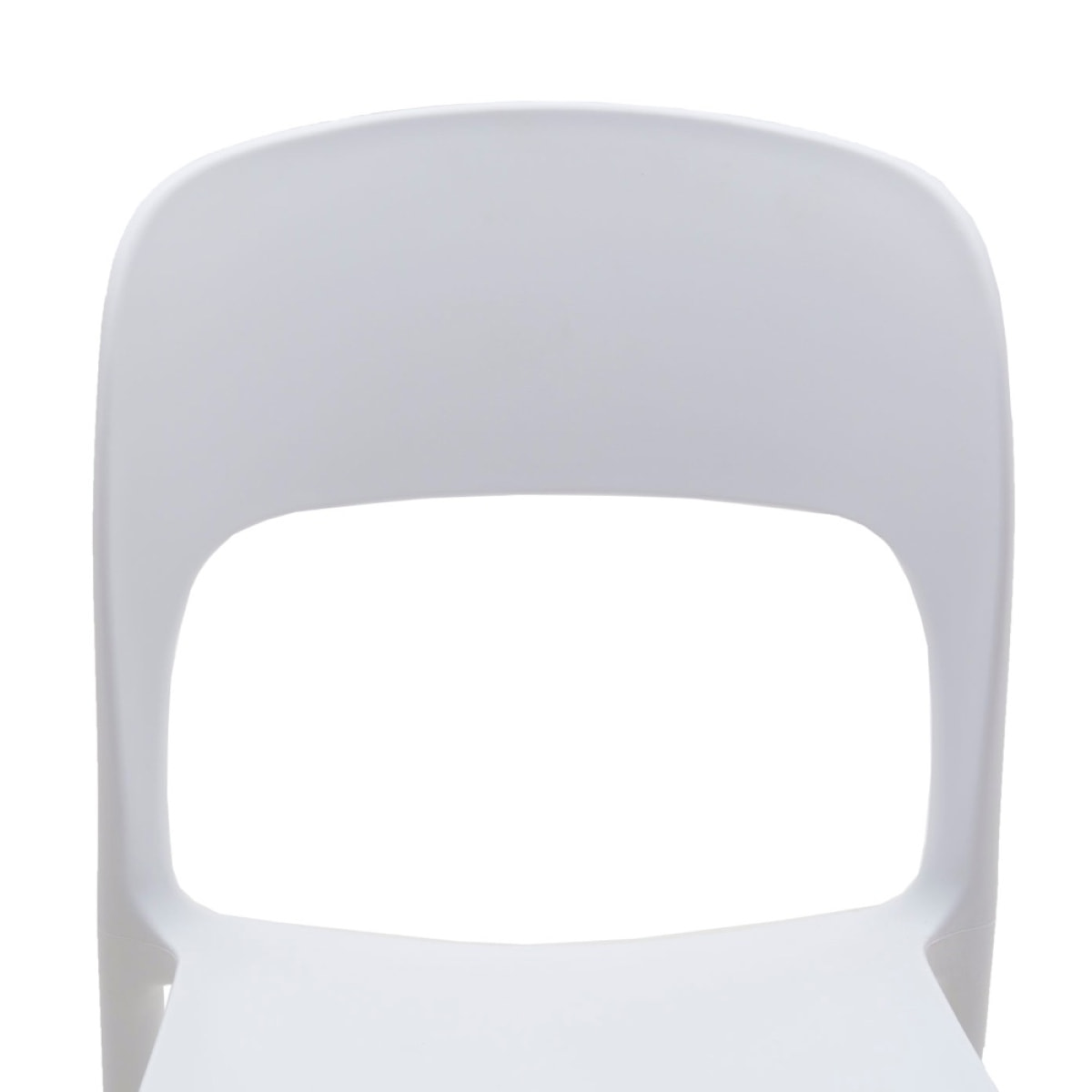 set 4 sedie impilabili in polipropilene bianche