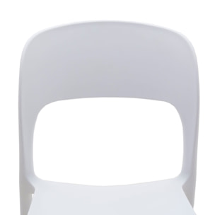 set 4 sedie impilabili in polipropilene bianche