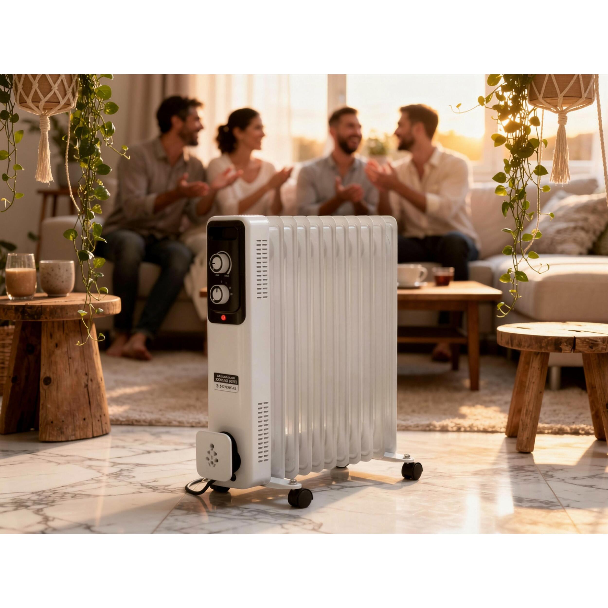 Radiador de aceite con tres potencias y termostato regulable SOLEIL 2500 PURLINE 2500 W