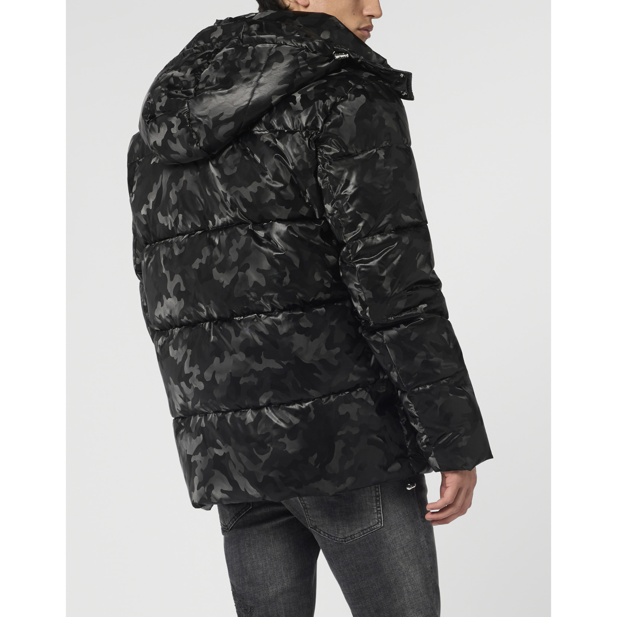 PHILIPP PLEIN Chaqueta de nylon CAMOUFLAGE