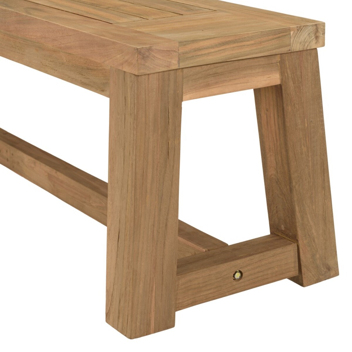 KALLY - Banc de jardin 270x35cm en bois teck recyclé couleur naturelle