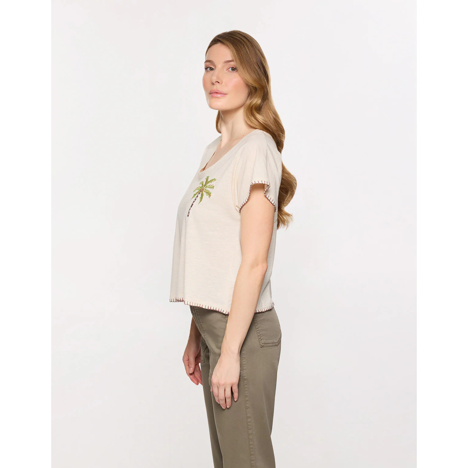 Camiseta Manga Corta Beige - Tradu