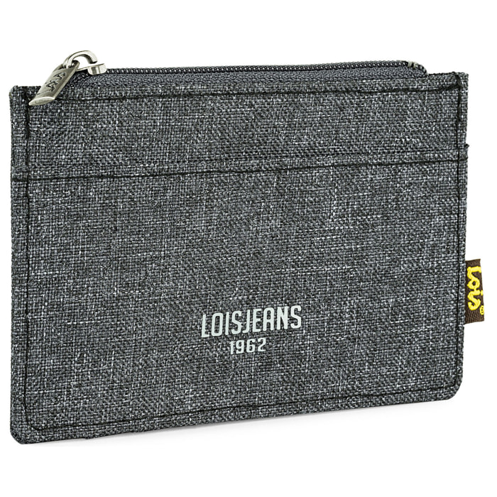 Tarjetero Monedero Lois Harrison Gris Oscuro