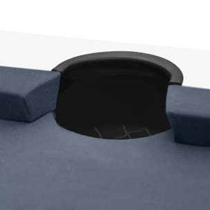 Table de billard convertible blanche tapis gris - Eddie