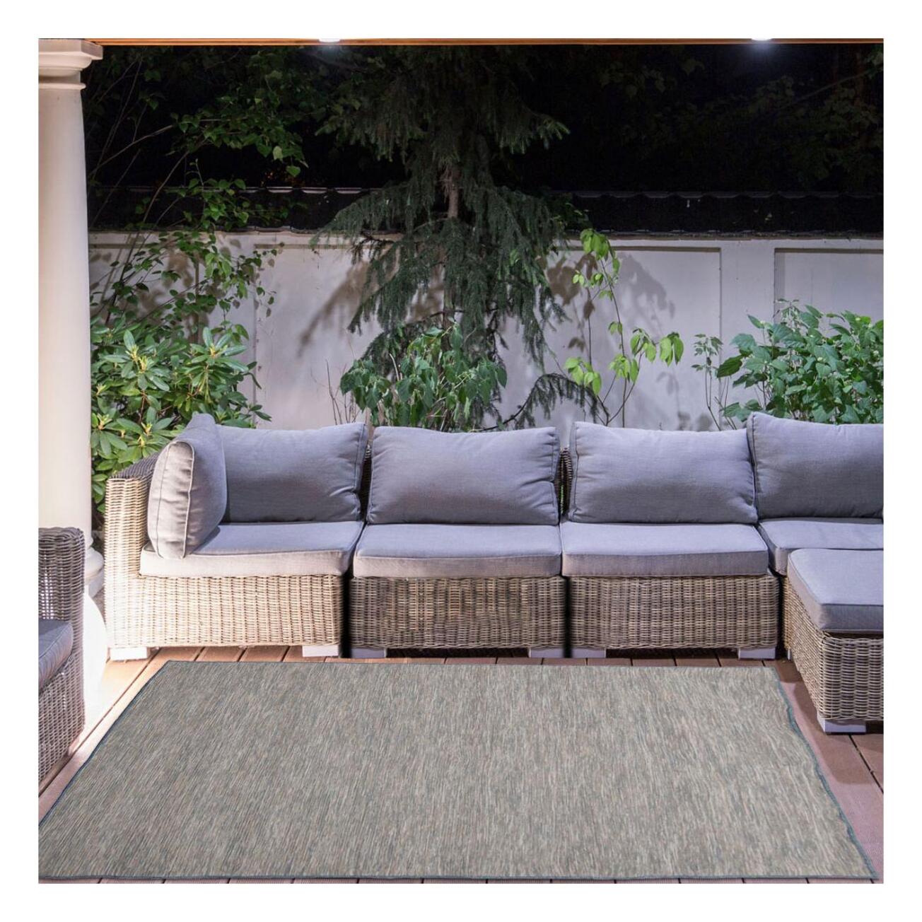 Tapis extérieur 80x150 tissé kilim bleu SUNDANCE