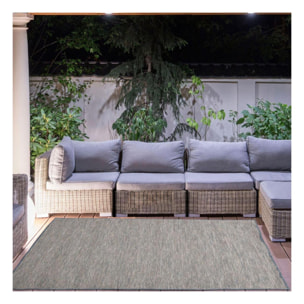 Tapis extérieur 80x150 tissé kilim bleu SUNDANCE