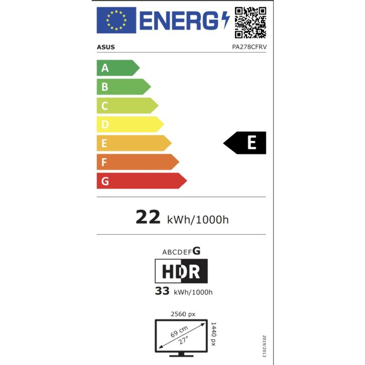 Ecran ASUS PA278CFRV Pro Art WLED/IPS 27''
