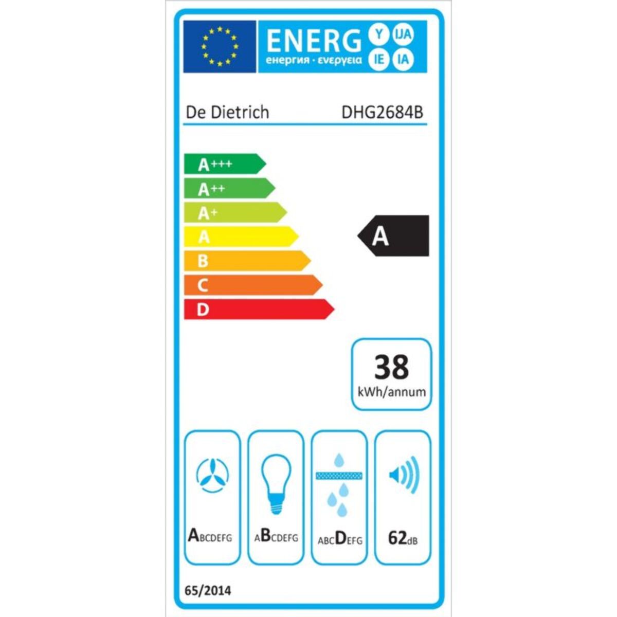 Hotte encastrable DE DIETRICH DHG2684B MotionControl